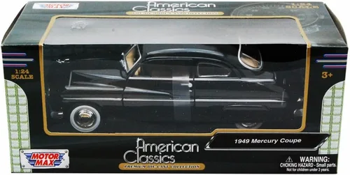 Vista 4 de 1949 Mercury Eight Coupe, negro - Motormax 73225-1/24 Escala Diecast Model Toy Car