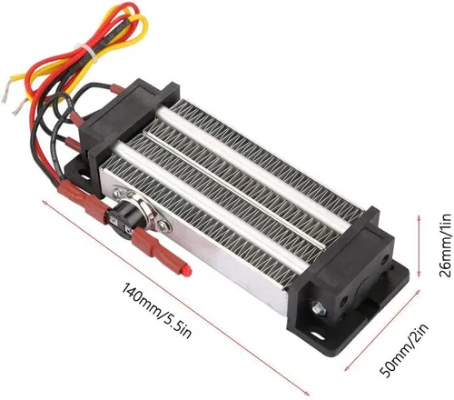 Vista 2 de Calentador de aire de cerámica 500W 110V con termóstato para incubadora elemento de calefacción eléctrico