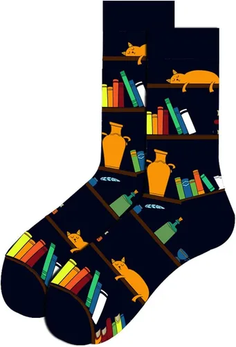 Vista 2 de PAIXUN Calcetines divertidos unisex novedosos para hombres y mujeres, regalos lindos, coloridos estampados, asimétricos, desiguales, calcetines
