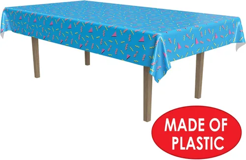 Vista 3 de Beistle Mantel rectangular de plástico de 3 piezas para fiestas temáticas de los años 90