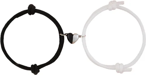 Vista 2 de Pulsera de cadena de eslabones delicados para hombres y mujeres pulsera magnética de joyería para parejas regalos de amor eterno por el conjunto