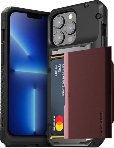 Vista 25 de VRS DESIGN Damda Glide Pro - Funda para iPhone 12 Pro Max, con [4 tarjetas] Premium Robusta [Semiautomática] Funda para tarjeta de crédito