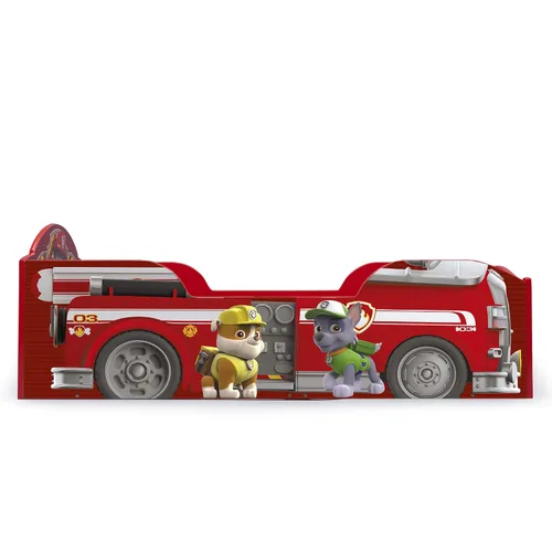 Vista 8 de Delta Children - Cama de madera para niños pequeños, modelo PAW Patrol de Nick Jr. + colchón Serta Perfect Slumber de doble cara con núcleo de fibra