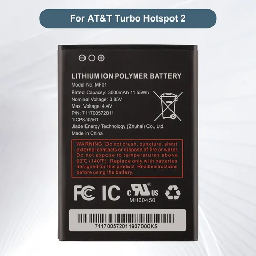 Vista 2 de Batería de repuesto MF01 compatible con AT&T Turbo Hotspot 2 (CT2MHS01) MF01 con herramientas