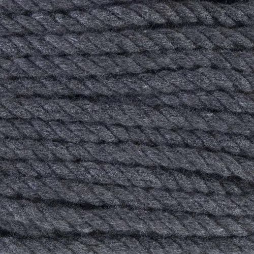 Vista 55 de Cuerda de algodón trenzado súper suave de 3 hebras (negro, 1 pulgada x 10 pies)