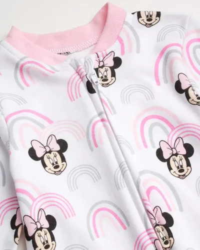 Vista 3 de Disney Mameluco de Minnie Mouse para bebé niña paquete de 2 mamelucos con pies 0-9 meses