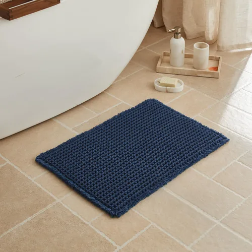 Vista 65 de Triohero Tapete de baño con diseño de gofre, tapete de baño pequeño y bohemio, antideslizante, lavable, ultra suave, súper absorbente, de secado
