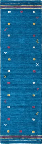 Vista 3 de SAFAVIEH Himalaya Collection - Alfombra de pasillo, 2.3 x 6 pies, azul, hecha a mano, de lana tribal bohemia, ideal para zonas de alto tráfico