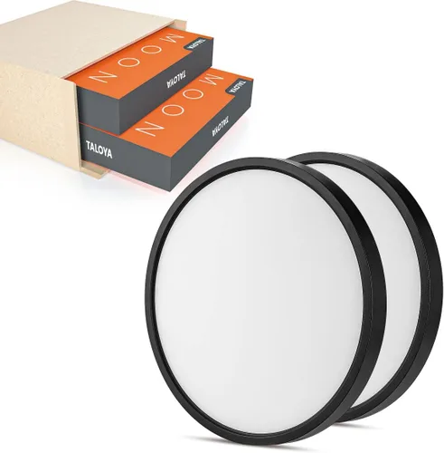 Vista 25 de TALOYA Paquete de 4 lámparas de techo LED de montaje empotrado de 10 pulgadas, 5 temperaturas de color (3000 K-6500 K), luz de panel plano redondo
