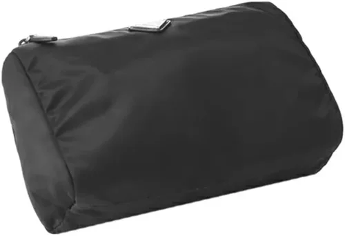 Vista 4 de Prada Vela Nylon Beauty Bag Estuche de maquillaje cosmético - Negro Silver-tone hardware Zipper closure Interior zipper pocket Dust bag and