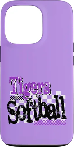Vista 10 de Tigers Softball Mom Purple Tiger Pride Game Day School Case for iPhone 17
