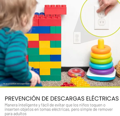 Vista 4 de Power Gear - Tapas para enchufes a prueba de bebés y niños, cubiertas de enchufes para tomas de corriente, fácil instalación, cubiertas de enchufes