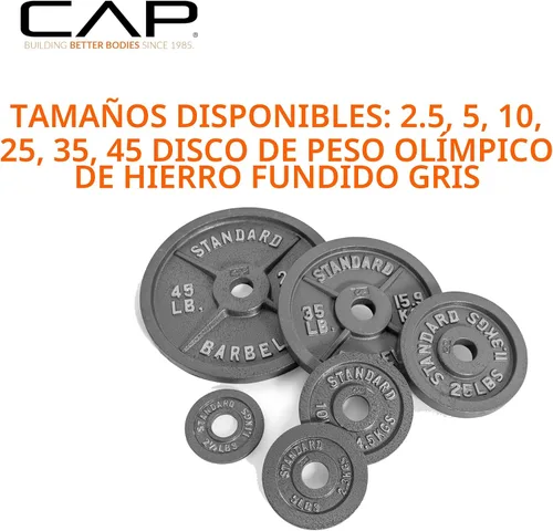 Vista 5 de CAP Barbell Placa de peso olímpica de 2 pulgadas Múltiples opciones
