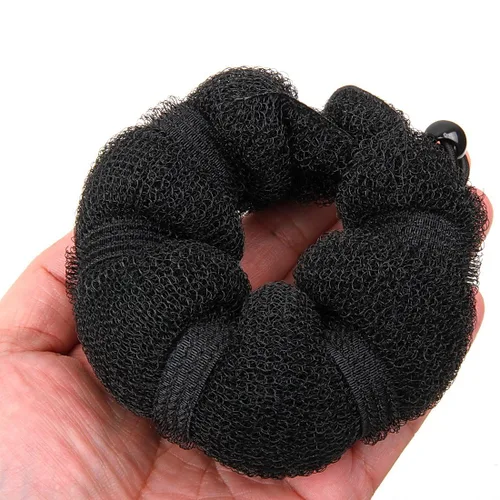 Vista 7 de Goldrose Accesorio de peluquería de belleza, 2 piezas para hacer moños y rizadores en tamaño pequeño y grande (negro)