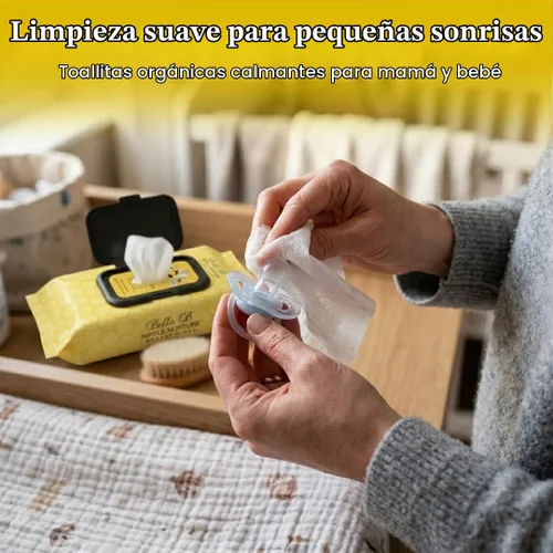 Vista 5 de BELLA B Nipple Nurture - Toallitas para extractor de leche de limpieza rápida, 3 paquetes de toallitas calmantes hipoalergénicas y sin parabenos
