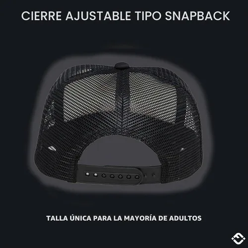 Vista 8 de Funky Junque Sombrero de camionero ligero Snapback de espuma de malla en Negro/Negro