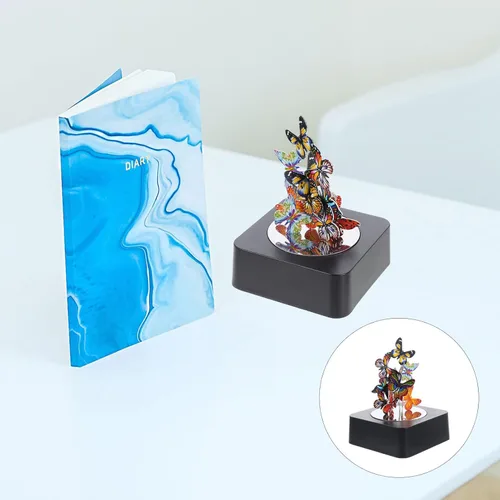 Vista 6 de LIFKOME Escultura de mariposas de escritorio, escultura magnética de escritorio, mariposas divertidas, juguete para el desarrollo de la inteligencia