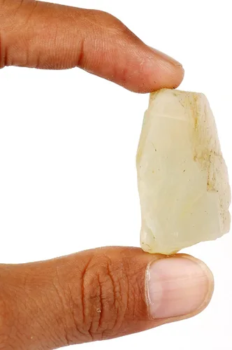 Vista 2 de GEMHUB Rodaja de piedra lunar blanca natural de 130.35 CT, piedra lunar muy hermosa hecha a mano joyería hecha a mano piedra suelta