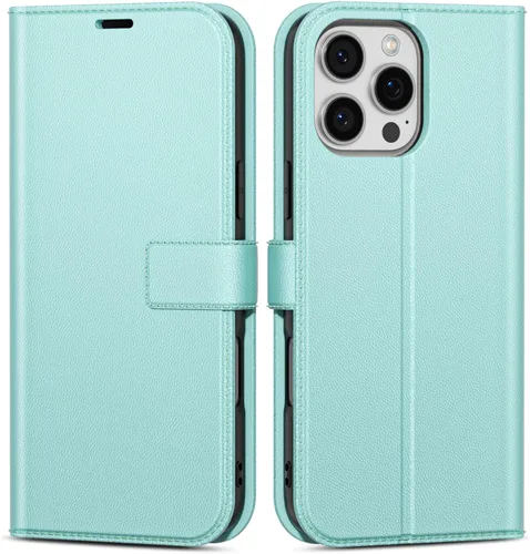 Vista 67 de oakxco Funda tipo cartera para iPhone SE 2022/2020/8/7 con soporte para tarjeta de crédito, funda magnética RFID delgada tipo libro con tapa