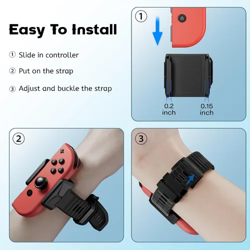 Vista 5 de Upgraded Wrist Bands for Just Dance 2024 2023 2022 2021 Switch and for Zumba Burn It Up, Soft Silicone Dance Straps for Switch & Switch OLED Joy Con