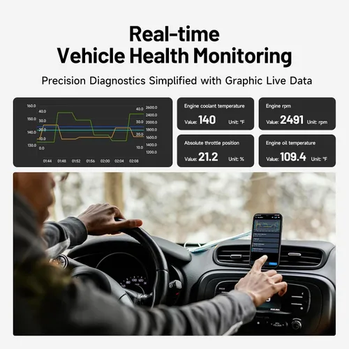 Vista 11 de TOPDON Carpal OBD2 escáner Bluetooth - Herramienta de diagnóstico para todos los sistemas con IA AI-Assisted All System Car Scan Tool for iOS &