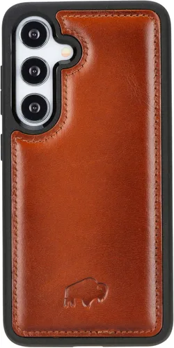 Vista 13 de BLACKBROOK Funda de piel de alta calidad a presión compatible con Samsung Galaxy S24, elegante funda de cuero de grano completo con la máxima