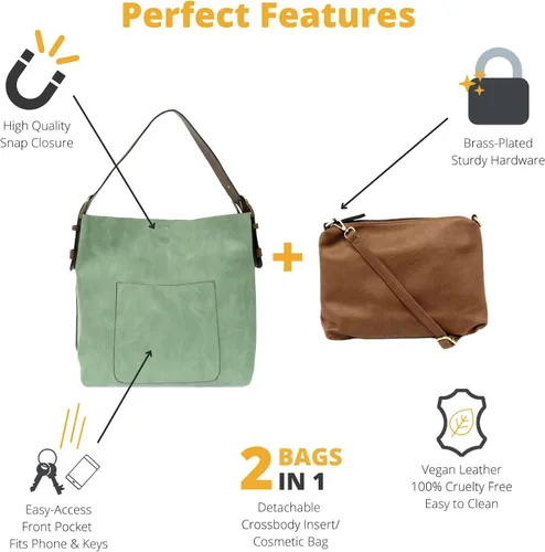 Vista 3 de Joy Susan - Bolsa clásica 2 en 1 para mujer, estilo hobo