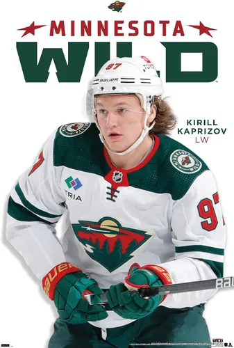 Vista 12 de Trends International NHL Minnesota Wild - Póster de pared de la serie 23 de Kirill Kaprizov, 22.4 pulgadas de largo x 14.7 pulgadas, versión