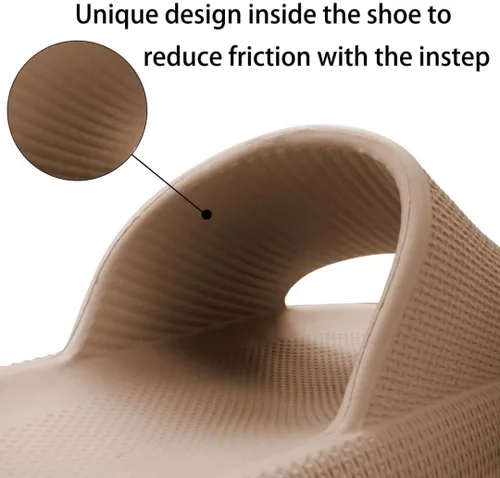Vista 6 de Sandalias Cloud para mujeres y hombres,Sandalias de baño con almohadilla,Zapatos de plataforma de suela gruesa antideslizante EVA