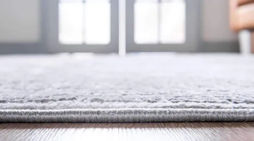 Vista 5 de Unique Loom Boston Collection - Alfombra de área con medallón (2 x 8 pies, color blanco y gris)