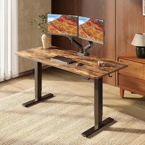 Vista 14 de SANODESK - Escritorio eléctrico ergonómico ajustable de altura grande de 71 Marco extendido blanco/parte superior blanca
