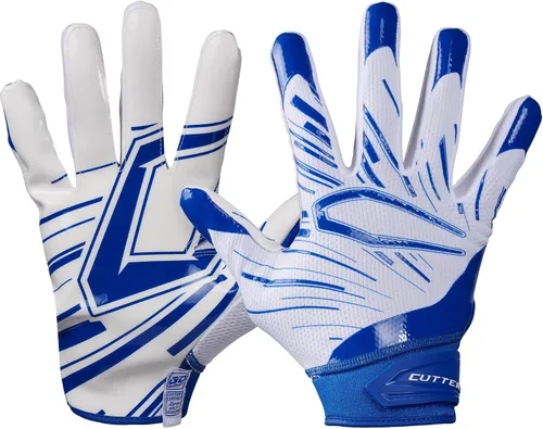 Vista 14 de Guantes de fútbol Cutters - Guantes de receptor de fútbol para el día del partido con agarre de silicona de alta adherencia, soporte y protección