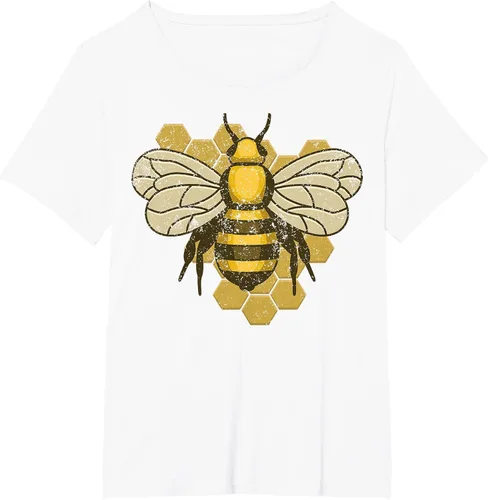 Vista 37 de Retro Beekeeper Beekeeper Honey Bumblebee Vintage Saves Bees T-Shirt Asphalt Grey