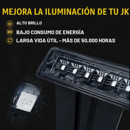 Vista 5 de VARIACIóN TL-JEEP-CLR-G1, transparente, (Clear Taillight + Smoke Brakelight)
