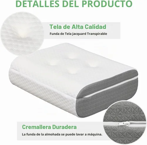 Vista 5 de baibu Almohada de elevación de piernas de doble capa para soporte de piernas y rodilla, almohada de elevación de pies para dormir, circulación