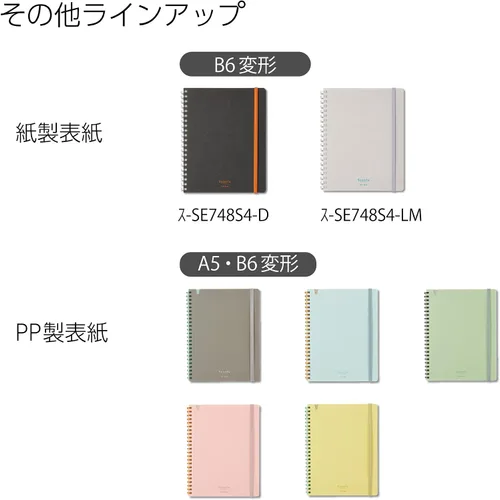 Vista 8 de KOKUYO Sooofa - Cuaderno gráfico de 7.2 x 5.5 pulgadas, cuaderno de anillo suave para mujer, cuadrícula de 0.157 in, 80 hojas perforadas, negro