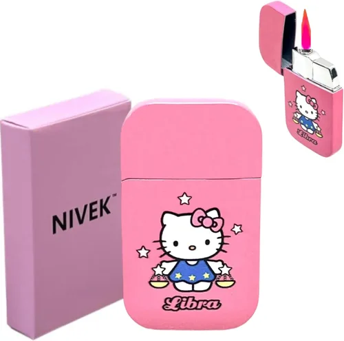 Vista 6 de NIVEK Encendedor de gatito Y2k 12 Consetelaciones Horóscopo Astrología Zodiaco Signos de nacimiento Pretty Pink Flame Kawaii Coleccionable Japonés