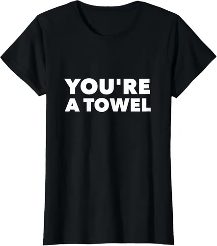 Vista 29 de Eres un toalla Funny camisa, mujer XL, Negro