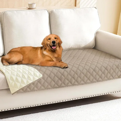 Vista 131 de Smiry Funda Impermeable para Cama de Perro Manta para Mascotas, Manta Suave y Lavable para Perros para Muebles Cama Sofá Sofá Reversible, a Cuadros