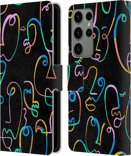 Vista 204 de Head Case Designs Officially Licensed Ninola Brushstrokes Multi Colorful Leather Wallet Case Compatible with Samsung Galaxy A07 4G