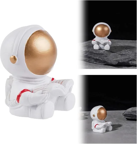 Vista 8 de Soporte de teléfono celular astronauta creativo Spaceman para adornos de escritorio, pierna pateada