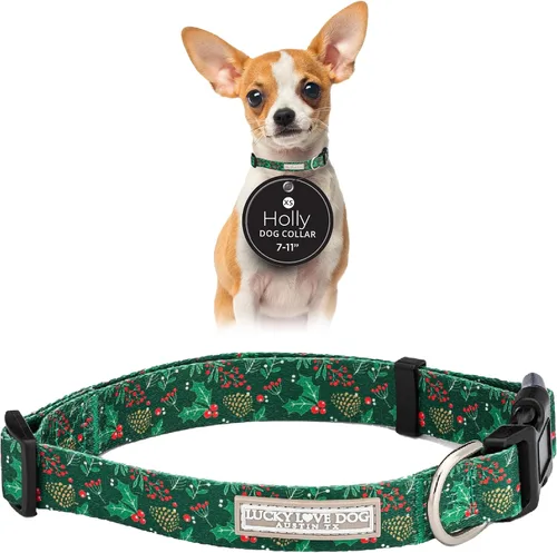 Vista 14 de Lucky Love Dog - Collar de perro ajustable con hebilla de fácil clic para los pequeños, duradero y cómodo para perros machos y hembras, collar