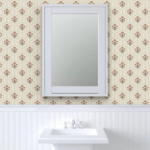 Vista 9 de Spoonflower Papel tapiz floral de granja para despegar y pegar