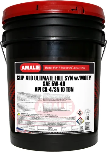 Vista 11 de Amalie Super XLO Ultimate 5W-40 Aceite para motor completamente sintético con molibdeno resistente (160-60197-36) 1 galón, paquete de 4 Fabricado