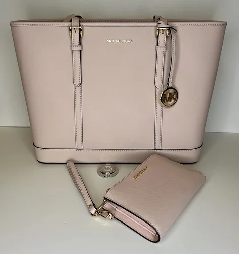 Vista 3 de Michael Kors MICHAEL Michael Kors Jet Set - Bolso de hombro grande TZ de viaje con doble cierre para la muñeca