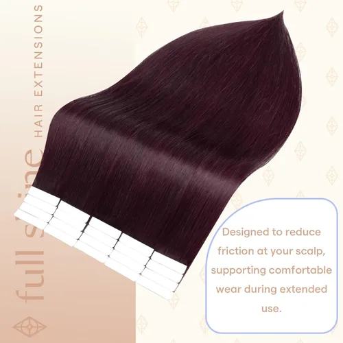 Vista 44 de Full Shine - Extensiones de cabello humano con cinta, mezcla de rubio hongo # 8 castaño ceniza resaltado 60 rubio ceniza