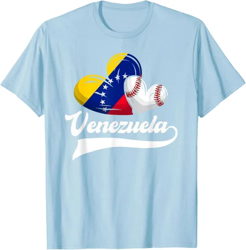 Vista 103 de Camiseta de béisbol venezolana con diseño de corazón y bandera de Venezuela, Negro