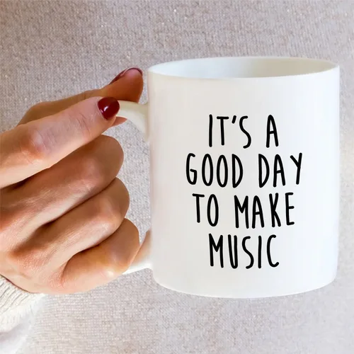 Vista 5 de Retreez Taza de cerámica – Make Music – Taza de café de 11 onzas para los amantes de la música – Regalo de cumpleaños y vacaciones