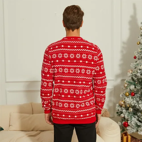 Vista 3 de Disney Sudaderas navideñas a juego para la familia, para niños y niñas, divertidas sudaderas navideñas de Minnie Mickey para la nieve
