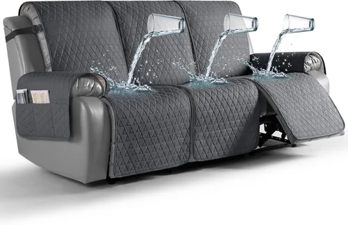 Vista 17 de TAOCOCO Funda reclinable 100% impermeable, antideslizante, lavable, con correas elásticas para las piernas, protector de muebles para perros